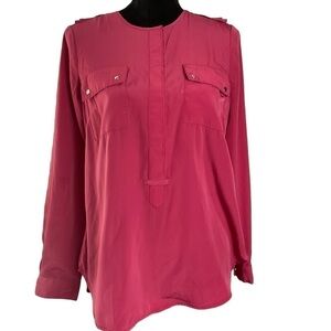 🎉 SALE Cynthia Rowley Dark Pink Blouse Size S